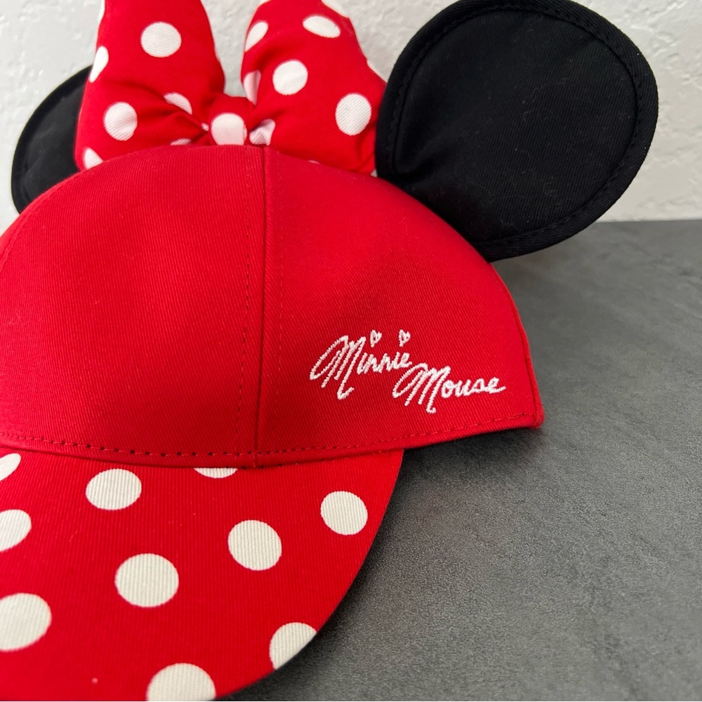 Minnie Mouse Polka Dot Youth Snap Back Baseball Cap Hat Disneyland Disney Parks - Picture 2 of 6